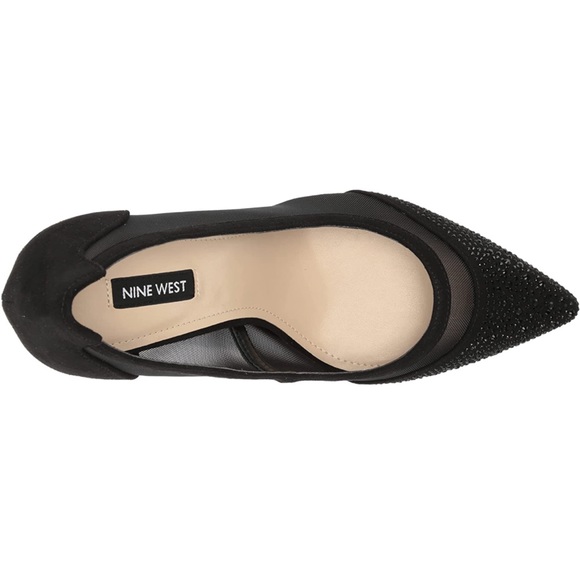 Black mesh heels with rhinestone toes! - Picture 5 of 7